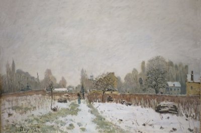 Louveciennes in de sneeuw door Alfred Sisley